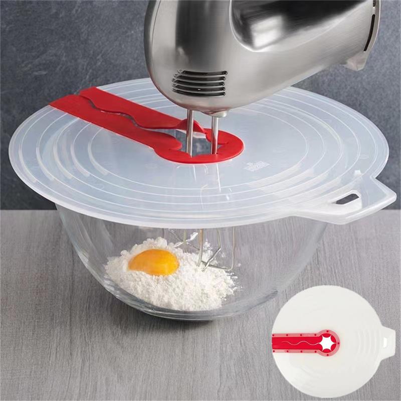 Bean Hopper Lid - ビートエッグミキサーカバーミキサースプラッターガード泡立て器ミキシングボウル蓋シリコンアンチスプラッシュカバー調理用品キッチン用