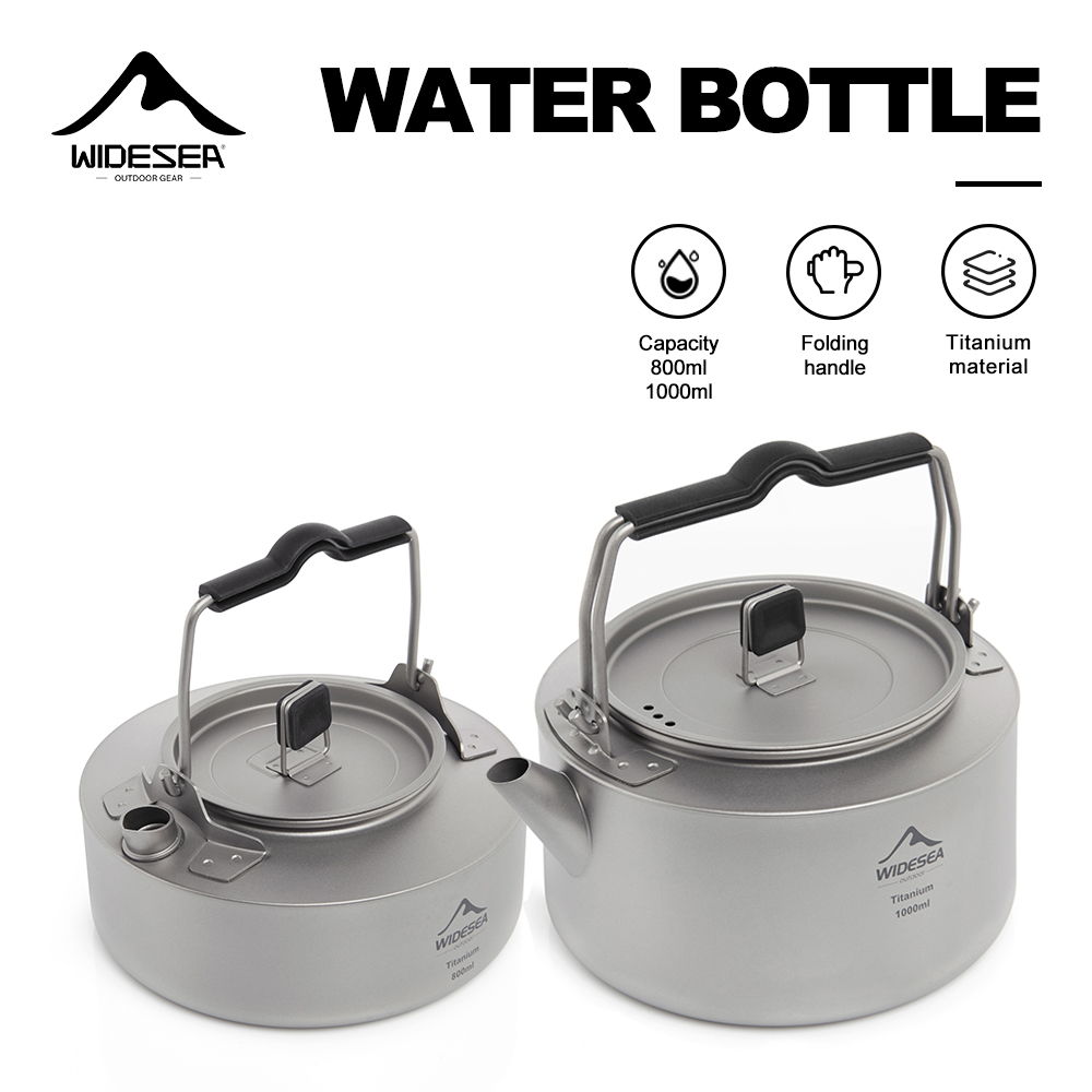 Coffee Equipment And Supplies - Widesea キャンプチタンケトル屋外茶コーヒーケトル食器ポット用品観光食器ハイキング調理器具