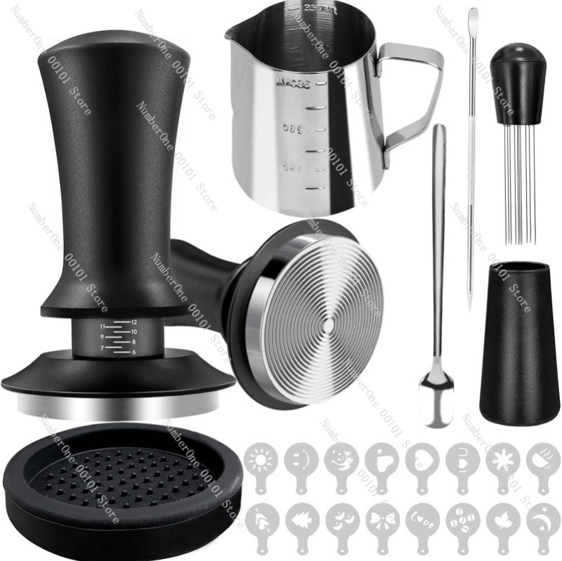 Coffee Equipment Kit - コーヒーツールセット、エスプレッソコーヒーアクセサリー、イタリアンスタイルバリスタツールキット、コーヒーラテアート用品、プレスハンマー