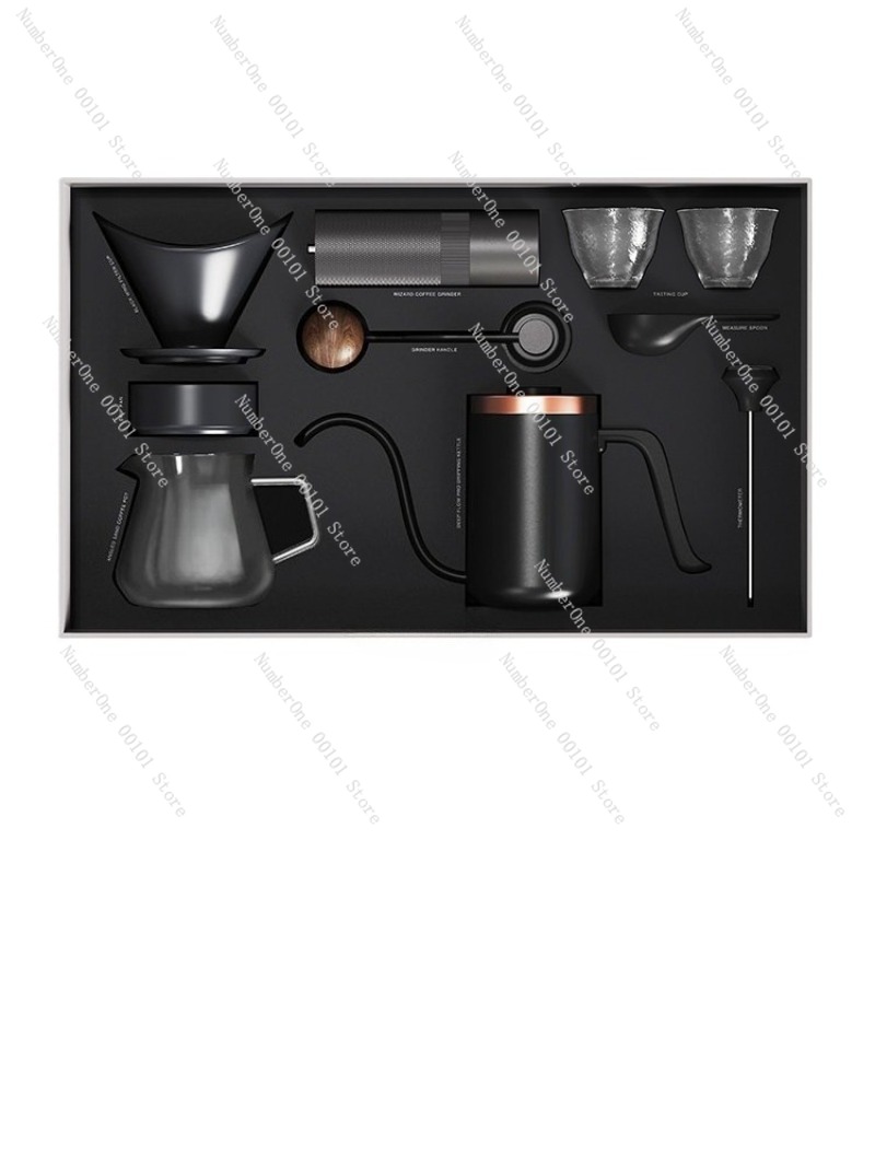 Coffee Equipment Kit - 手動コーヒーメーカーセットギフトボックスグラインダーフィルターカッププアオーバーコーヒーキットフルセットコーヒー抽出器具ギフトセットホームバリスタ