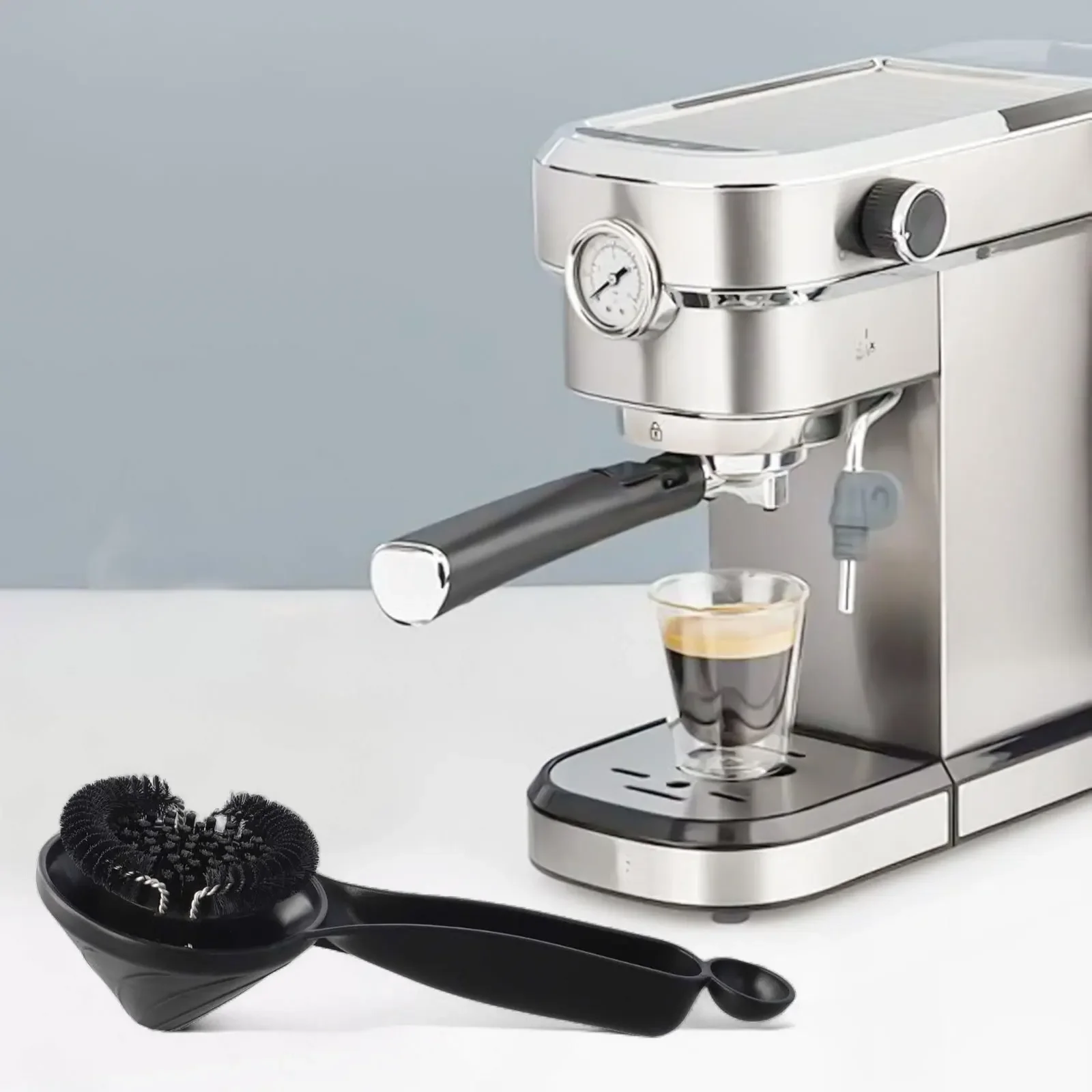 Coffee Equipment Maintenance - コーヒー機器のメンテナンス コーヒーマシンのブラシ 漏斗トレイ 高密度ナイロン毛 取り外し可能な毛 極めて徹底した洗浄