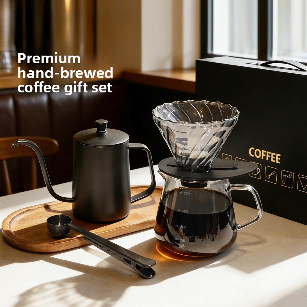 Coffee Equipment Kit - ポータブル手淹れコーヒーセット アウトドアコーヒーポットキット コンプリートコーヒー設備 ベーシックエディション シンプル5点セット