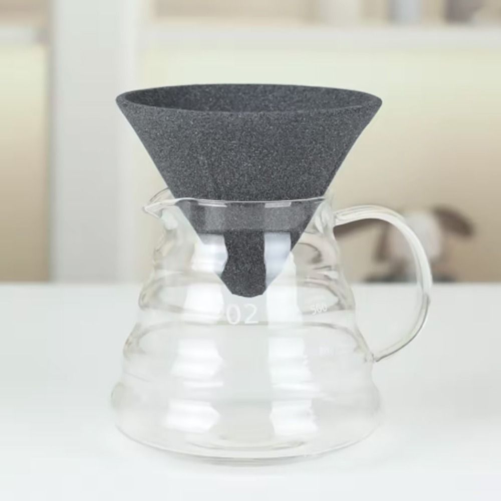 Coffee Equipment Machine - ユニークな円錐形の微多孔性セラミックコーヒーフィルター再利用可能なポータブルティーフィルター非多孔性コーヒードリップカップドリンクウェアアクセサリー
