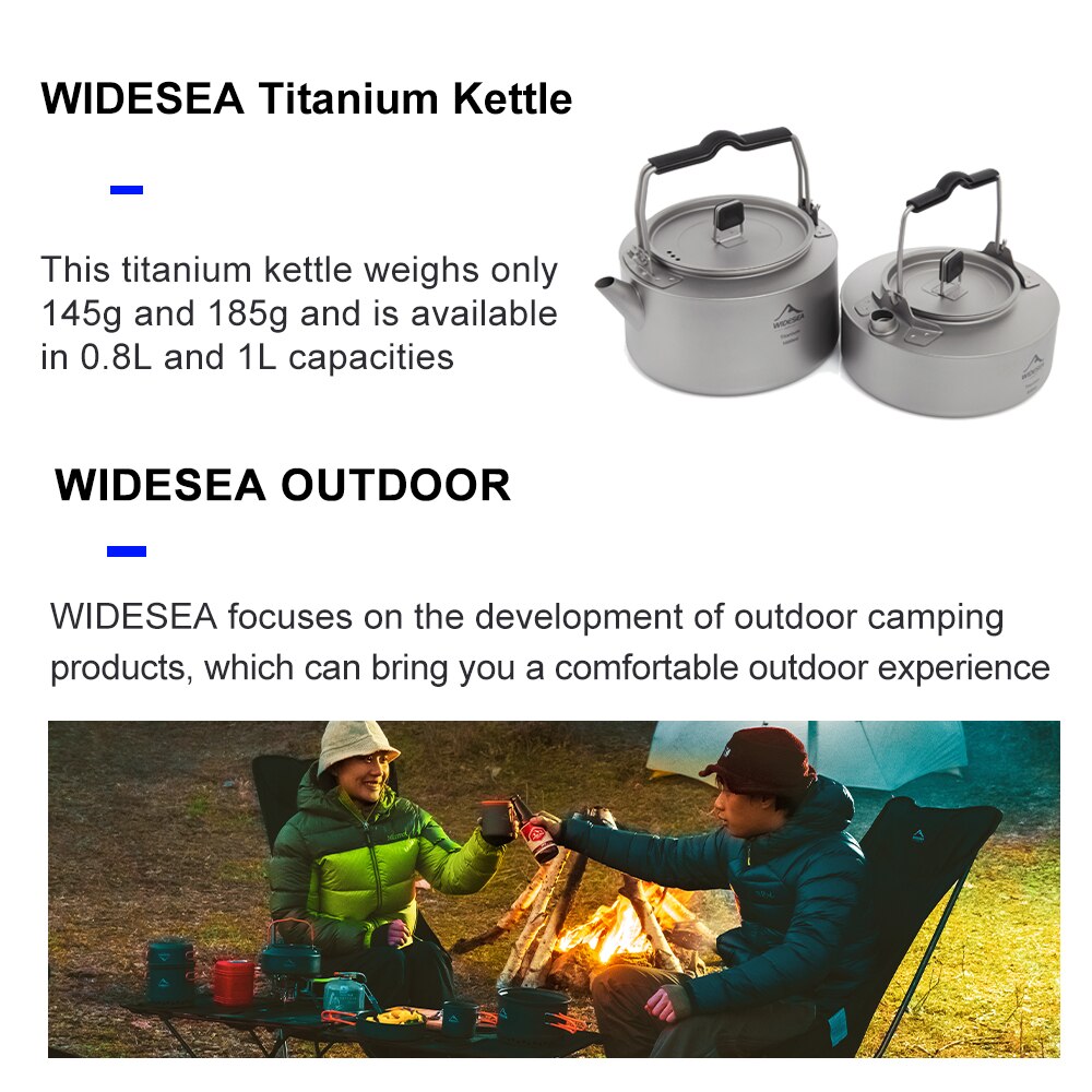Widesea キャンプチタンケトル屋外茶コーヒーケトル食器 - Coffee Equipment And Supplies のレビューと価格