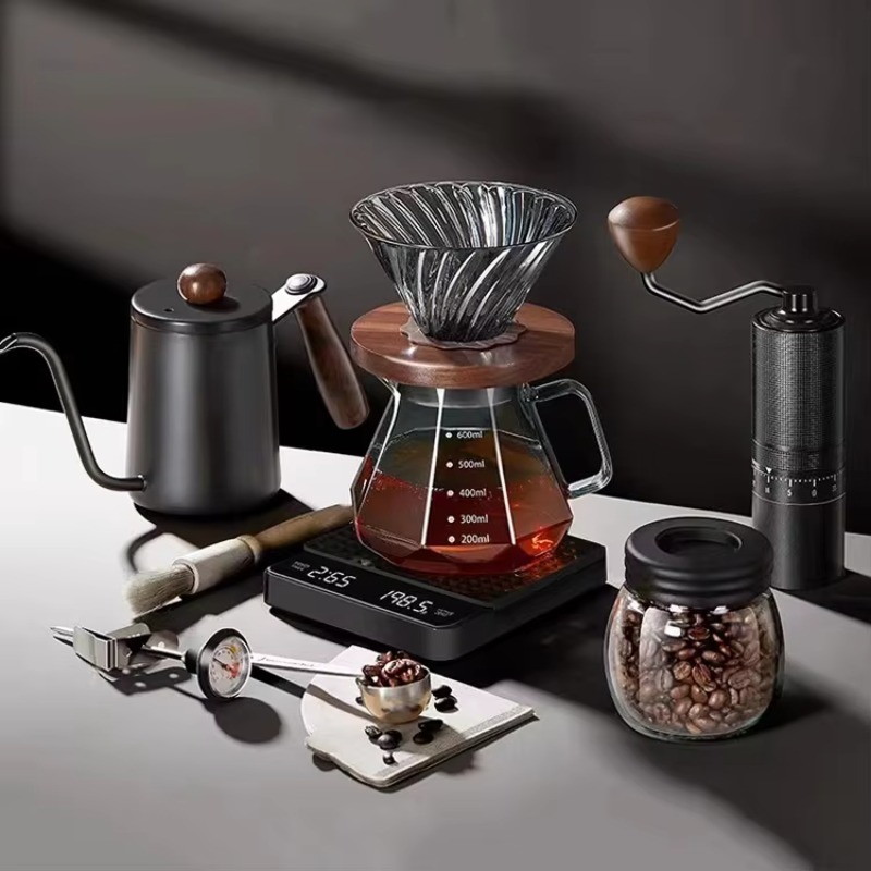 10点入りトラベルコーヒーセット、手動コーヒーグラインダー、 - Coffee Equipment Kit のレビューと価格