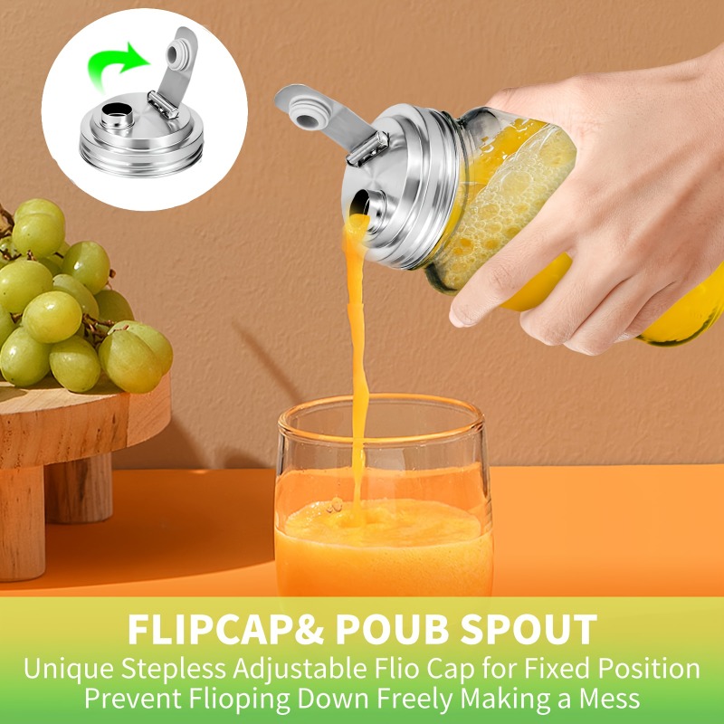 1/2パック メイソンジャー ステンレス製 注ぎ口付き蓋、再 - Bean Hopper Lid のレビューと価格